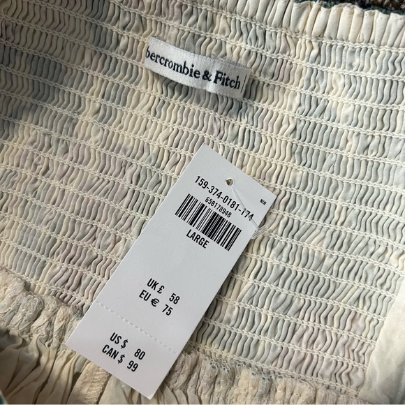 NWT Abercrombie & Fitch large Emerson Poplin floral puff sleeve mini dress - Picture 9 of 13